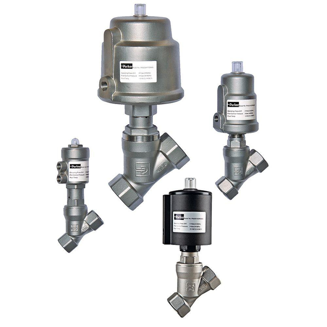 Parker 2-Way, 3/8" Angle Seat Valves (BSP)